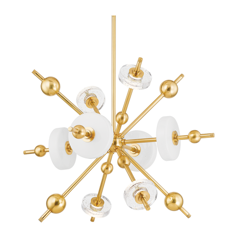 Hudson Valley Lighting Maynard 8 Light 32 inch Aged Brass Chandelier Ceiling Light