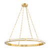 Hudson Valley Lighting Wingate 1 Light 36 inch Aged Brass Chandelier Ceiling Light