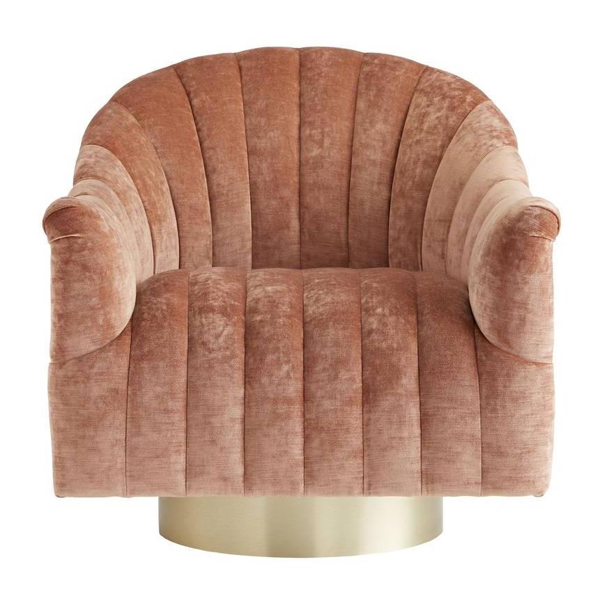 Arteriors Springsteen Chair Dusty Rose Velvet Swivel