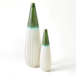 Global Views Emerald Furrow Taper Vase