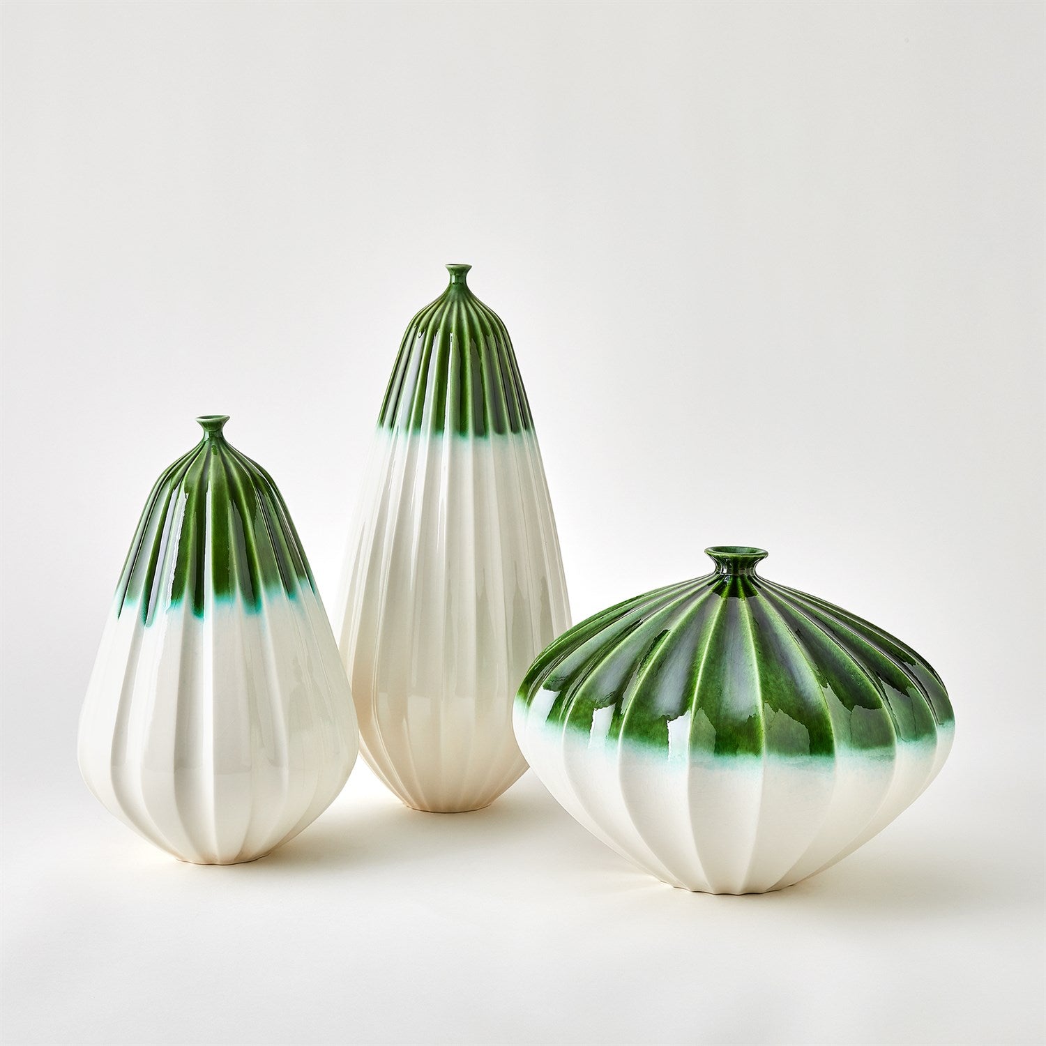Global Views Emerald Furrow Vase