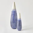 Global Views Furrow Cobalt Taper Vase