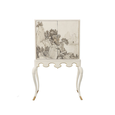 Maitland Smith Sale Lacca Veneziana Bar Cabinet