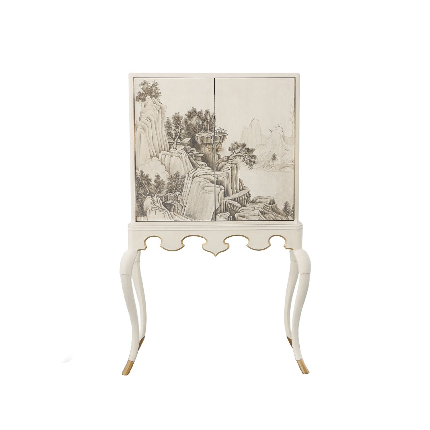 Maitland Smith Sale Lacca Veneziana Bar Cabinet