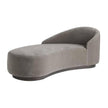 Arteriors Turner Chaise Sharkskin Velvet Grey Ash, Left Arm