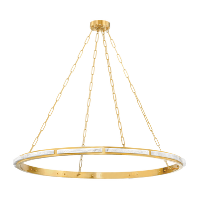 Hudson Valley Lighting Wingate 1 Light 48 inch Aged Brass Chandelier Ceiling Light
