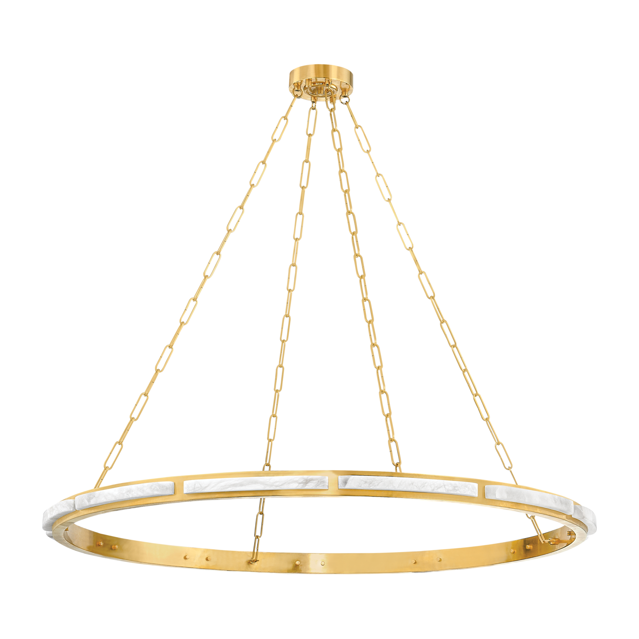 Hudson Valley Lighting Wingate 1 Light 48 inch Aged Brass Chandelier Ceiling Light