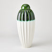 Global Views Emerald Fluted Jar with Lid