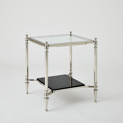Global Views Medford Side Table Nickel
