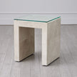 Global Views Posh Parchment Suede Side Table