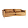 Arteriors Vincent Sofa Butterscotch Leather Dark Walnut