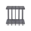 Magnussen Home Eldridge Weathered Gravel And Satin Bronze Rectangular End Table