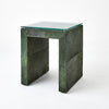 Global Views Posh Side Table Hair on Hide Green