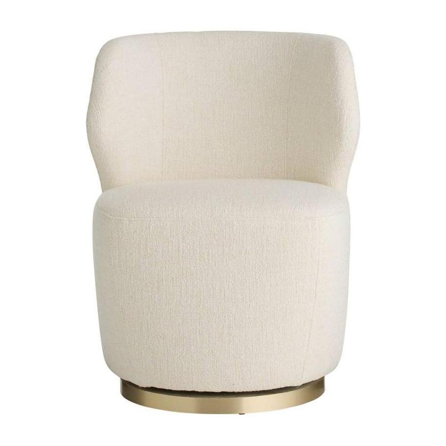 Arteriors Poppy Chair Cloud Boucle Champagne Swivel