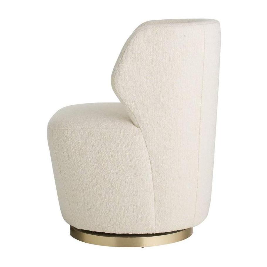 Arteriors Poppy Chair Cloud Boucle Champagne Swivel