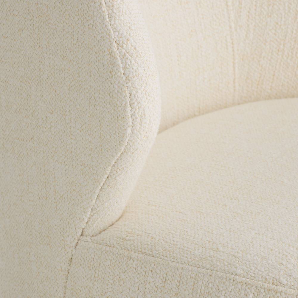 Arteriors Poppy Chair Cloud Boucle Champagne Swivel