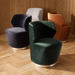 Arteriors Poppy Chair Cloud Boucle Champagne Swivel