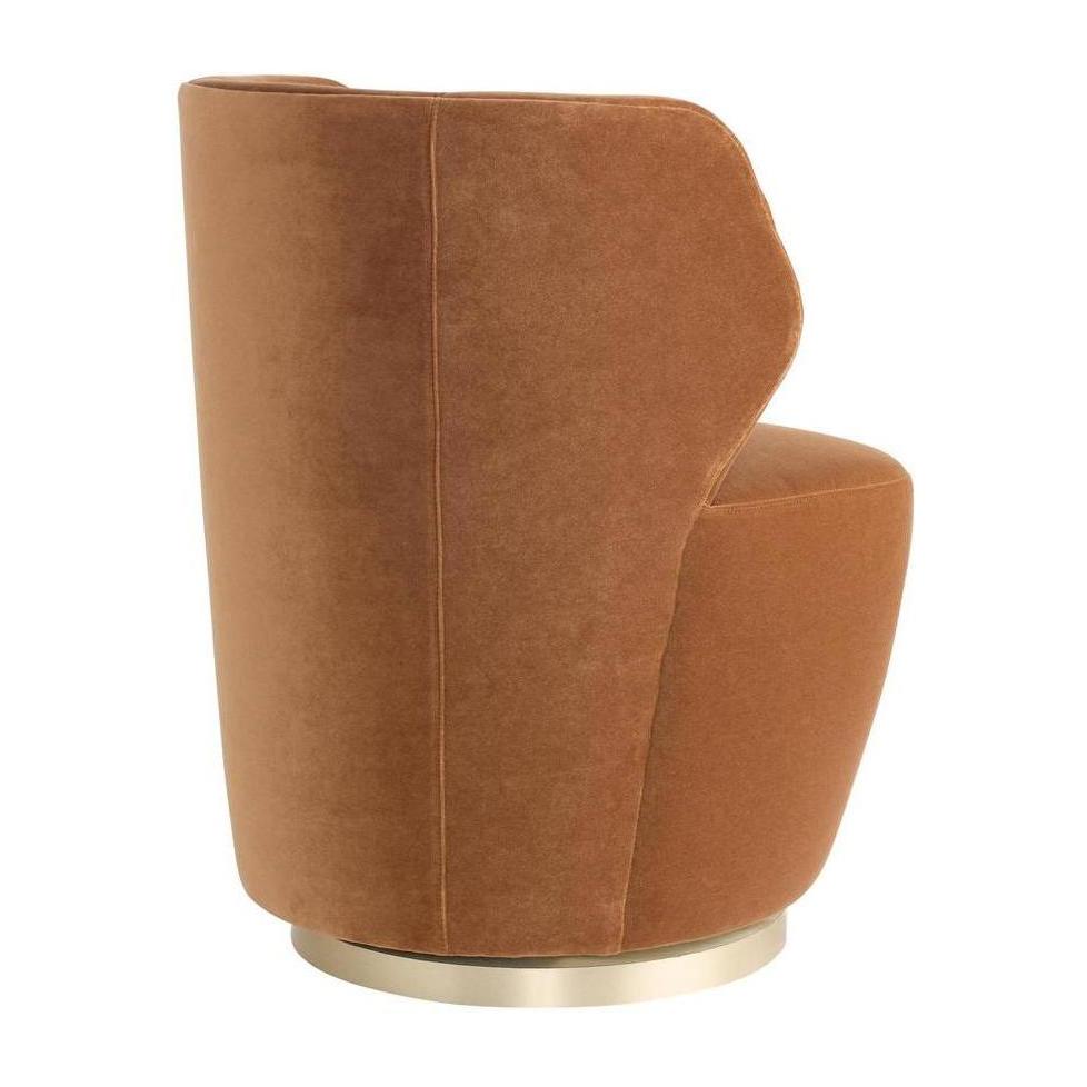 Arteriors Poppy Chair Cider Velvet Champagne Swivel
