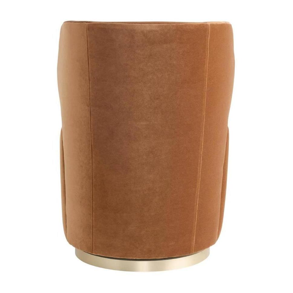 Arteriors Poppy Chair Cider Velvet Champagne Swivel