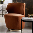 Arteriors Poppy Chair Cider Velvet Champagne Swivel