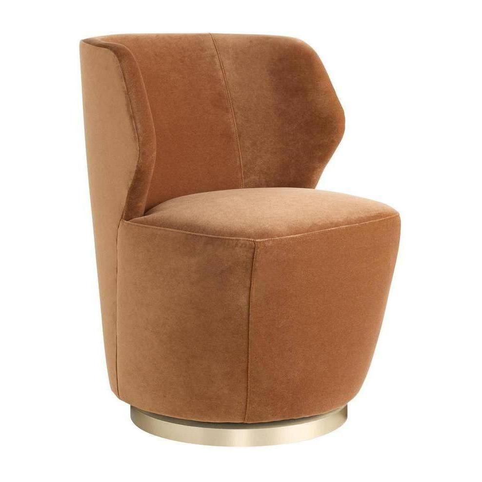 Arteriors Poppy Chair Cider Velvet Champagne Swivel