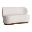 Arteriors Pasadena Settee Cloud Bouclé Dark Walnut Clearance