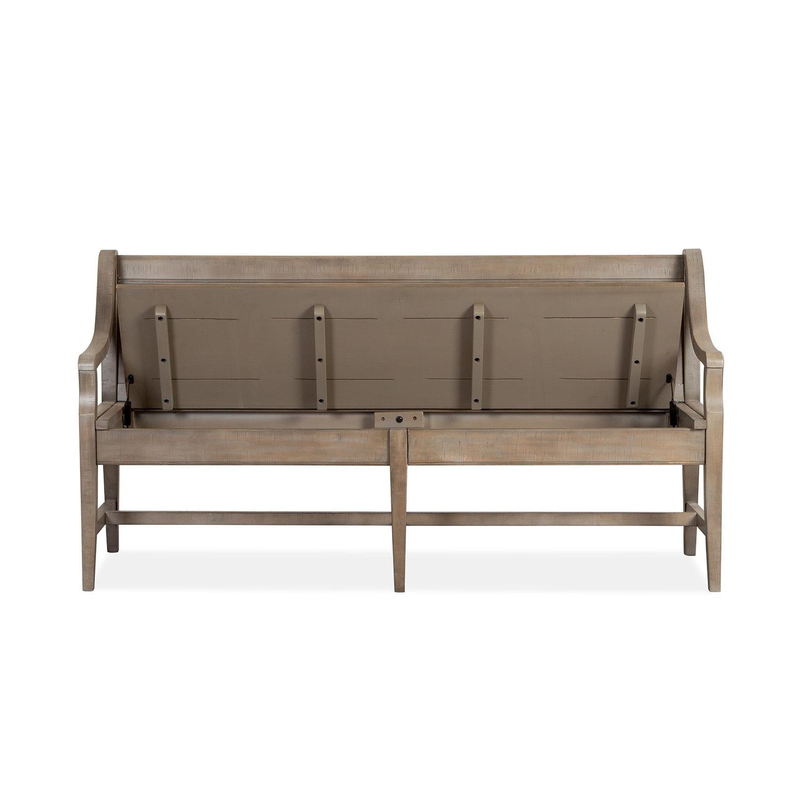 Magnussen Home Paxton Place Dovetail Grey Bench With Back