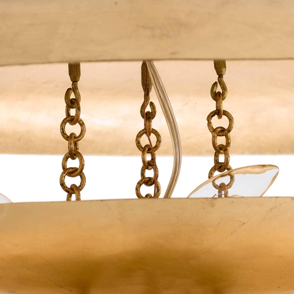 Arteriors Florko Gold Leafed Chandelier