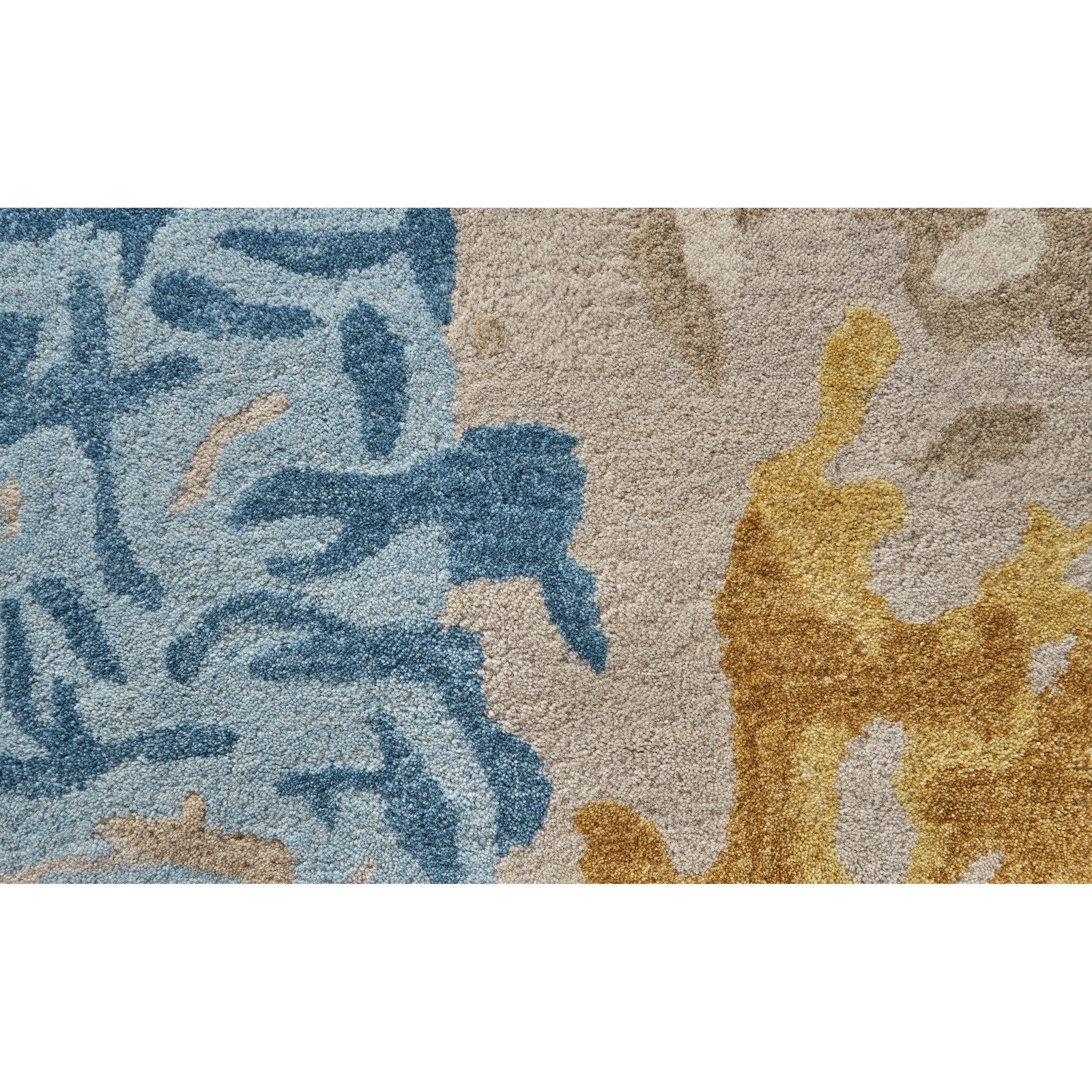 Feizy Everley 8646F Modern Abstract in Ivory/Yellow/Blue