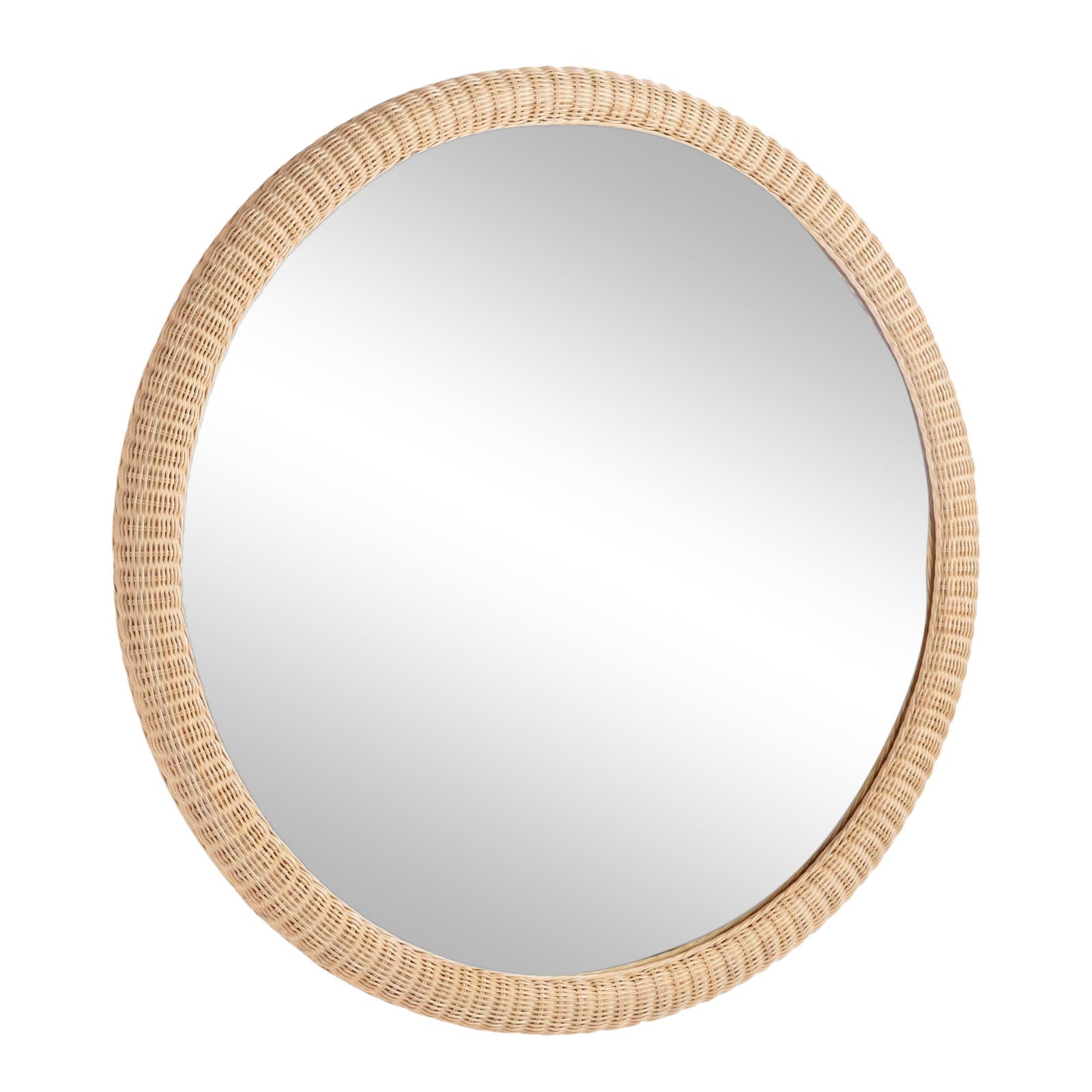 Chelsea House Dunmore Round Wicker Mirror
