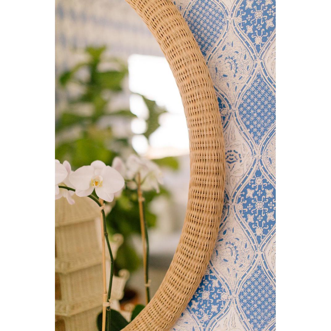 Chelsea House Dunmore Round Wicker Mirror
