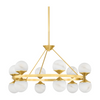 Hudson Valley Lighting Grafton 12 Light 34 inch Aged Brass Chandelier Ceiling Light