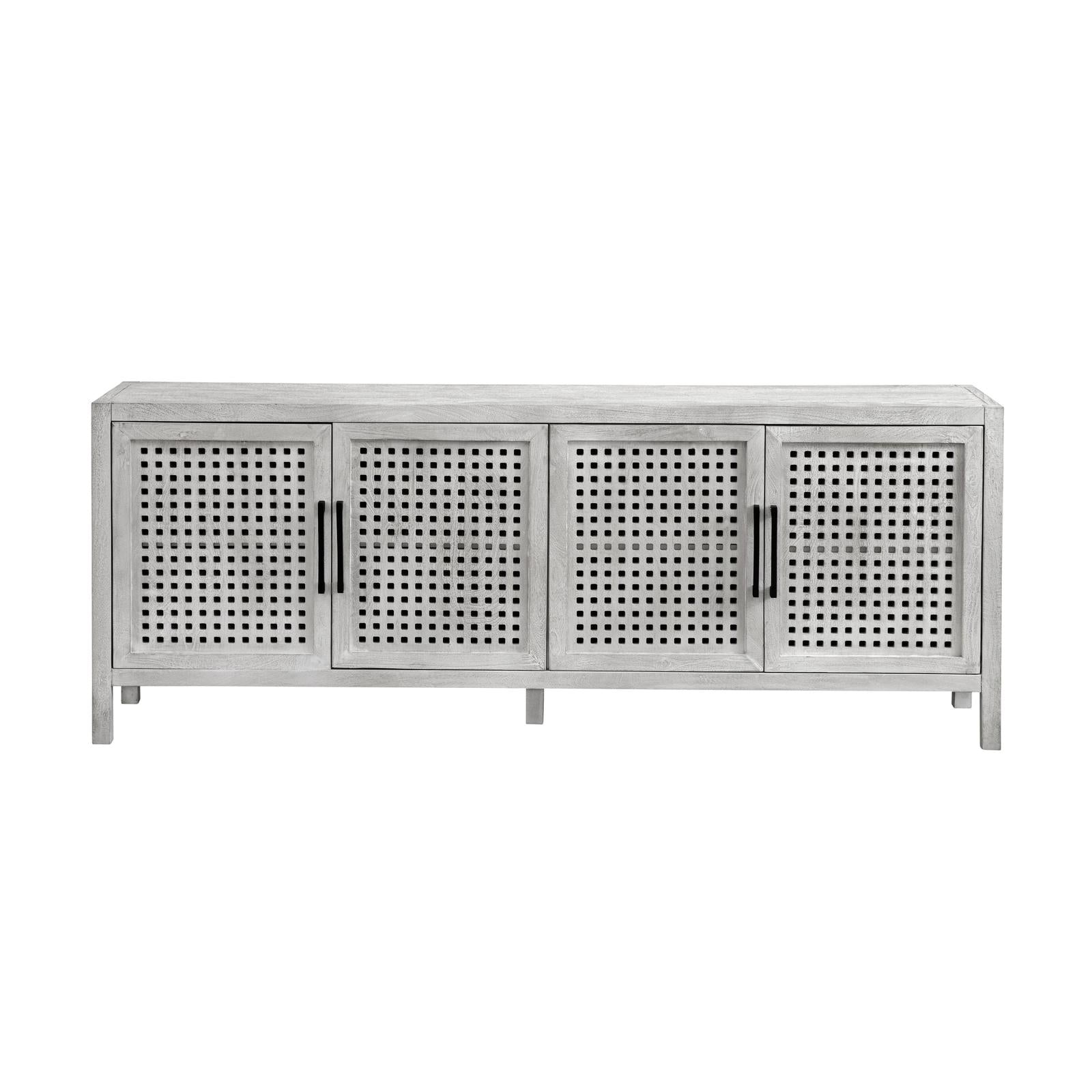 Bassett Mirror Pentak White Four Door Cabinet
