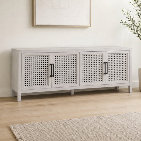 BMC Pentak White Four Door Cabinet