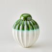 Global Views Emerald Fluted Jar with Lid