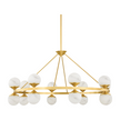 Hudson Valley Lighting Grafton 16 Light 46 inch Aged Brass Chandelier Ceiling Light