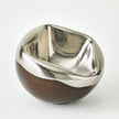 Global Views Platinum Crackle Squished Bowl