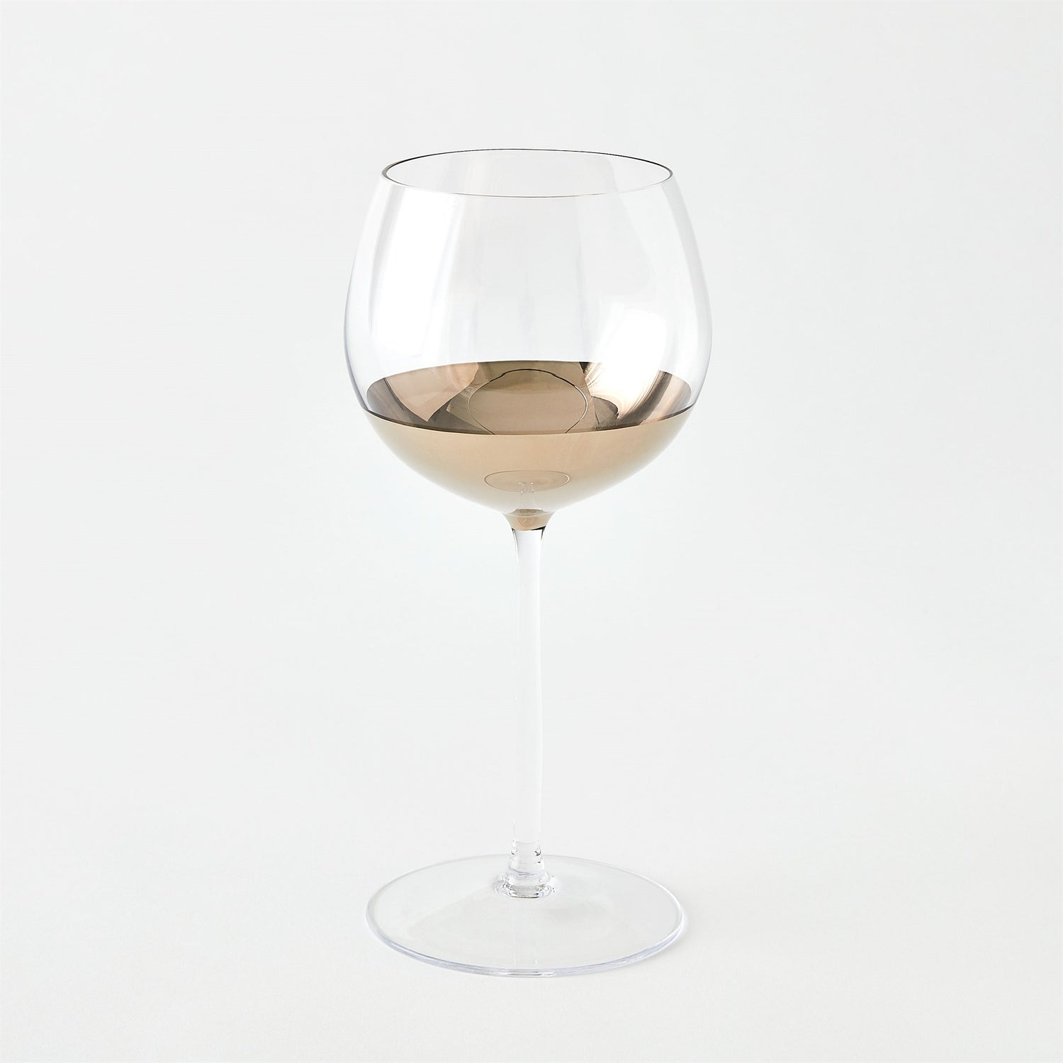 Global Views Metallic Orb Wine Glass Platinum