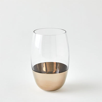 Global Views Metallic Orb Highball Glass Platinum