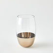 Global Views Metallic Orb Highball Glass Platinum