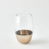 Global Views Metallic Orb Highball Glass Platinum
