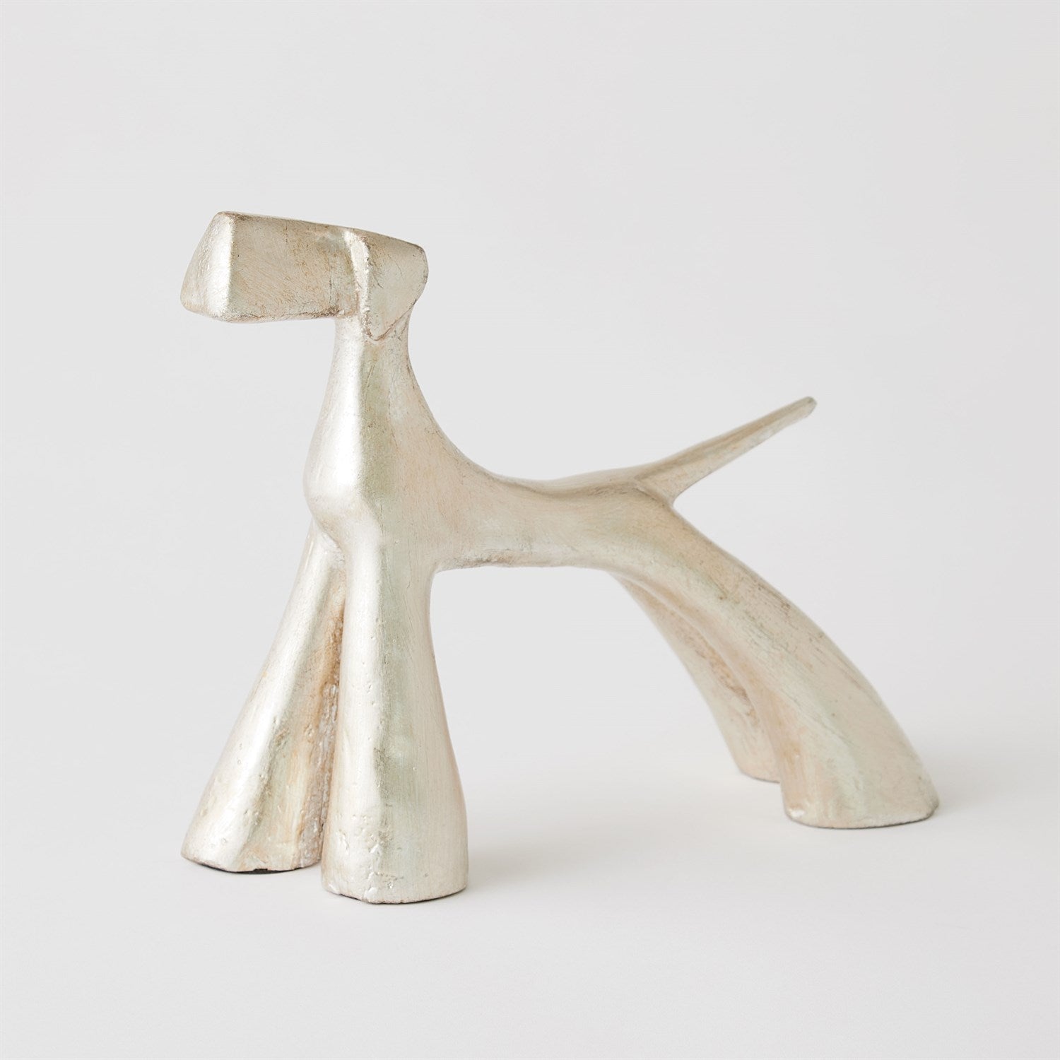 Global Views Silver Leaf Show Dog Sculpture