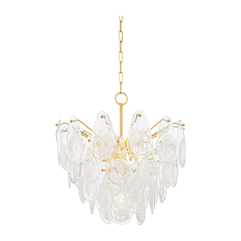 Hudson Valley Lighting Darcia 7 Light 24 inch Aged Brass Chandelier Ceiling Light
