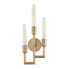 Hudson Valley Lighting Angler 3 Light 7.75 inch Aged Brass Wall Sconce Wall Light