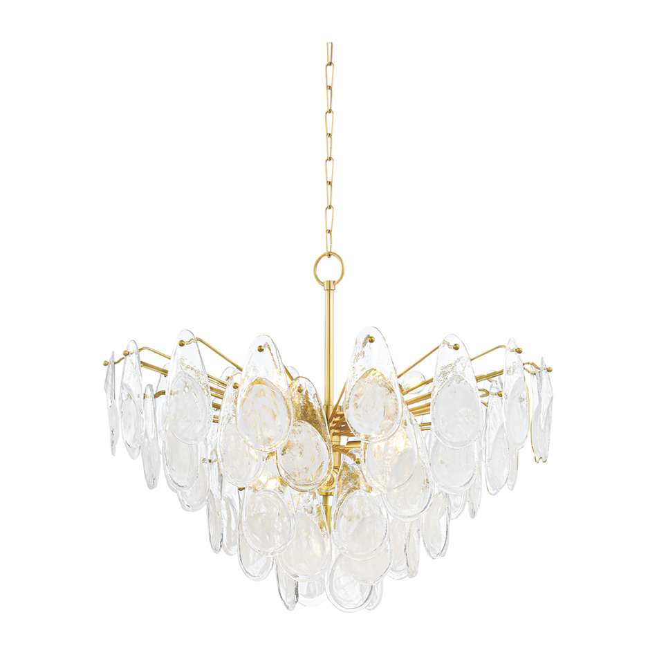 Hudson Valley Lighting Darcia 15 Light 35.75 inch Aged Brass Chandelier Ceiling Light
