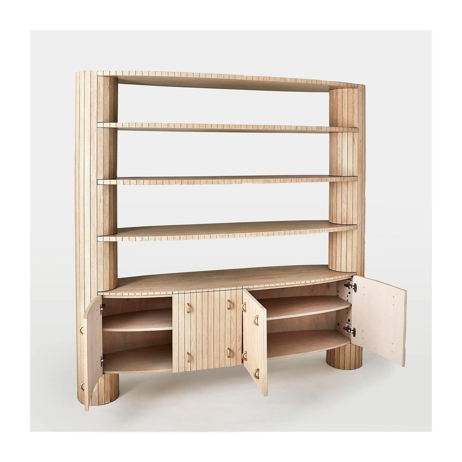 Global Views Luna Natural Oak Bookshelf