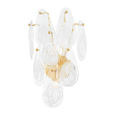 Hudson Valley Lighting Darcia 2 Light 13.75 inch Aged Brass Wall Sconce Wall Light