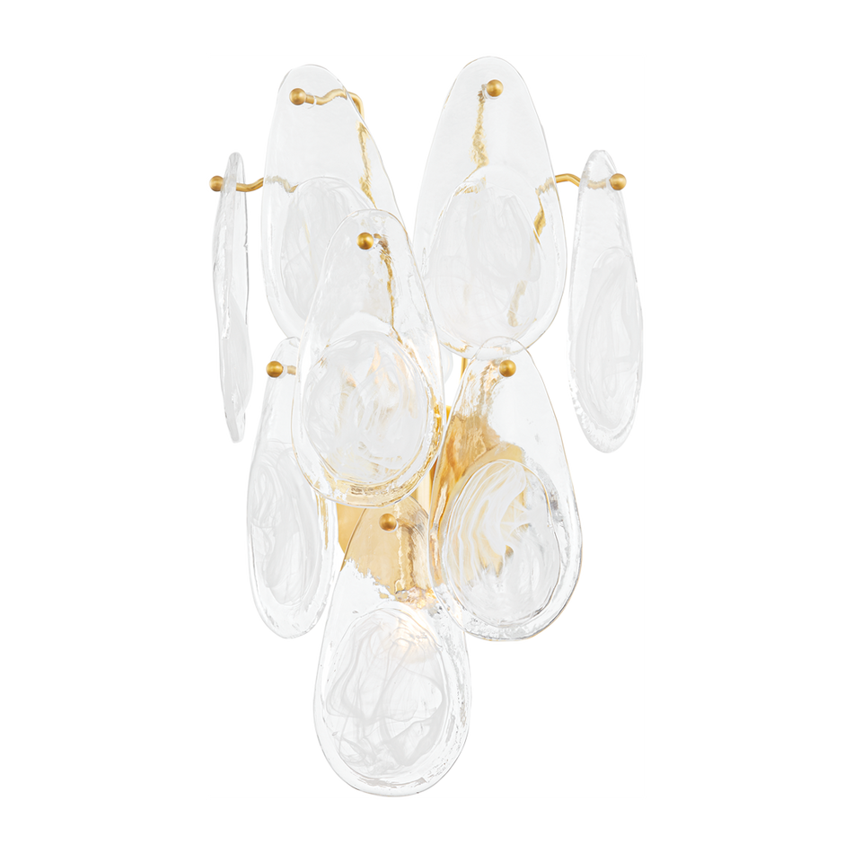 Hudson Valley Lighting Darcia 2 Light 13.75 inch Aged Brass Wall Sconce Wall Light