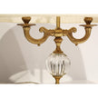 Maitland Smith Aged Brass Table Lamp W/ Crystal Insert