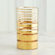Global Views Shimmering Gold Striped Vase Hurricane Clearance